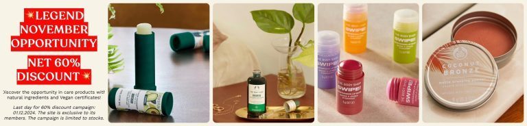 60%-მდე ფასდაკლება THE BODY SHOP – ისგან