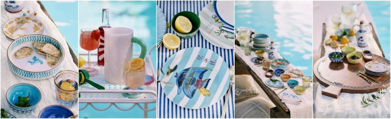 ANTHROPOLOGIE გთავაზობთ მედიტერანიული ჭურჭლის კოლექციას, რომელიც შექმნილია საზაფხულო ფერების შთაგონებით