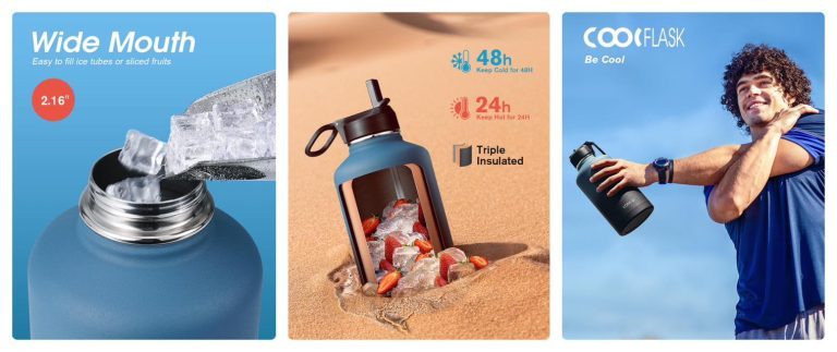 35%-იანი ფასდაკლება Coolflask – ის უჟანგავი ფოლადის ბოთლზე
